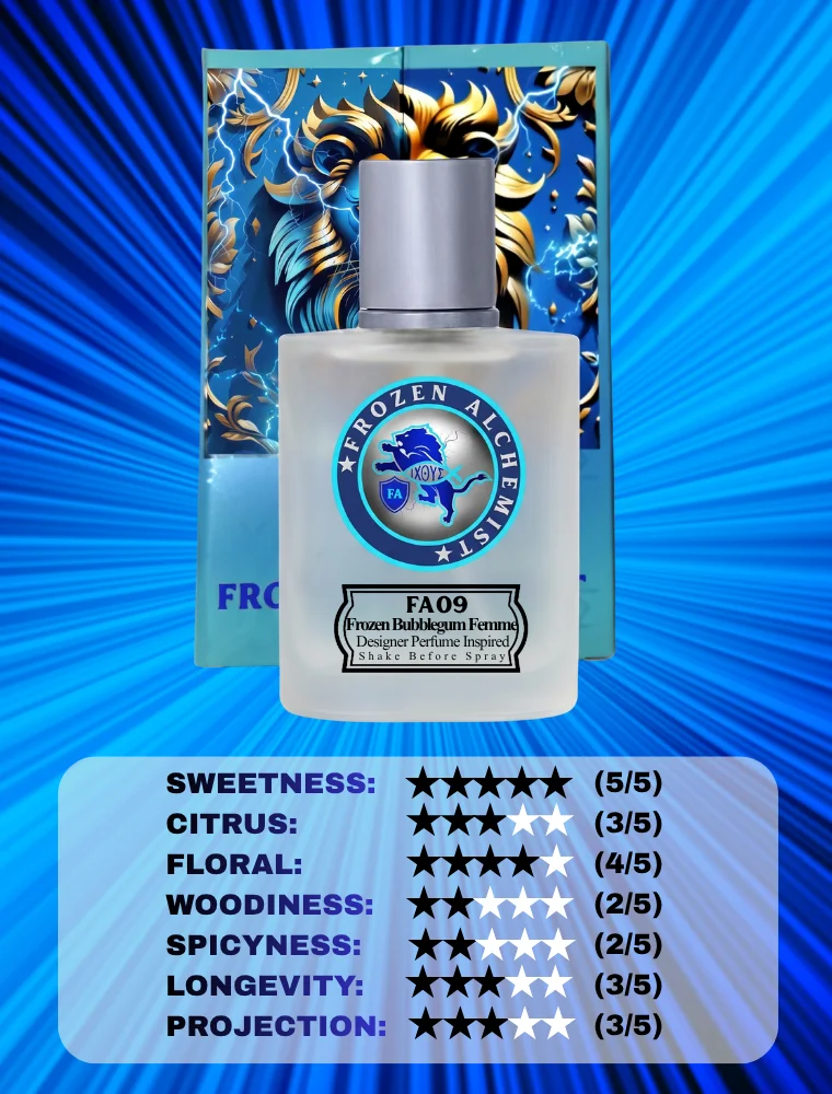 Frozen Bubblegum (FA09) EDP 100ml for Women by Frozen Alchemist | Sweet Fruity Gourmand Fragrance | Bubble Gum, Candied Fruits & Musk Notes | Long Lasting Eau De Parfum - Image 5